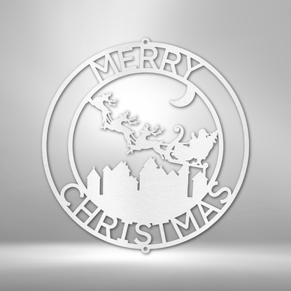 My Easy Monogram Steel Sign White / 12" Santas  Delivery Monogram- Steel Sign