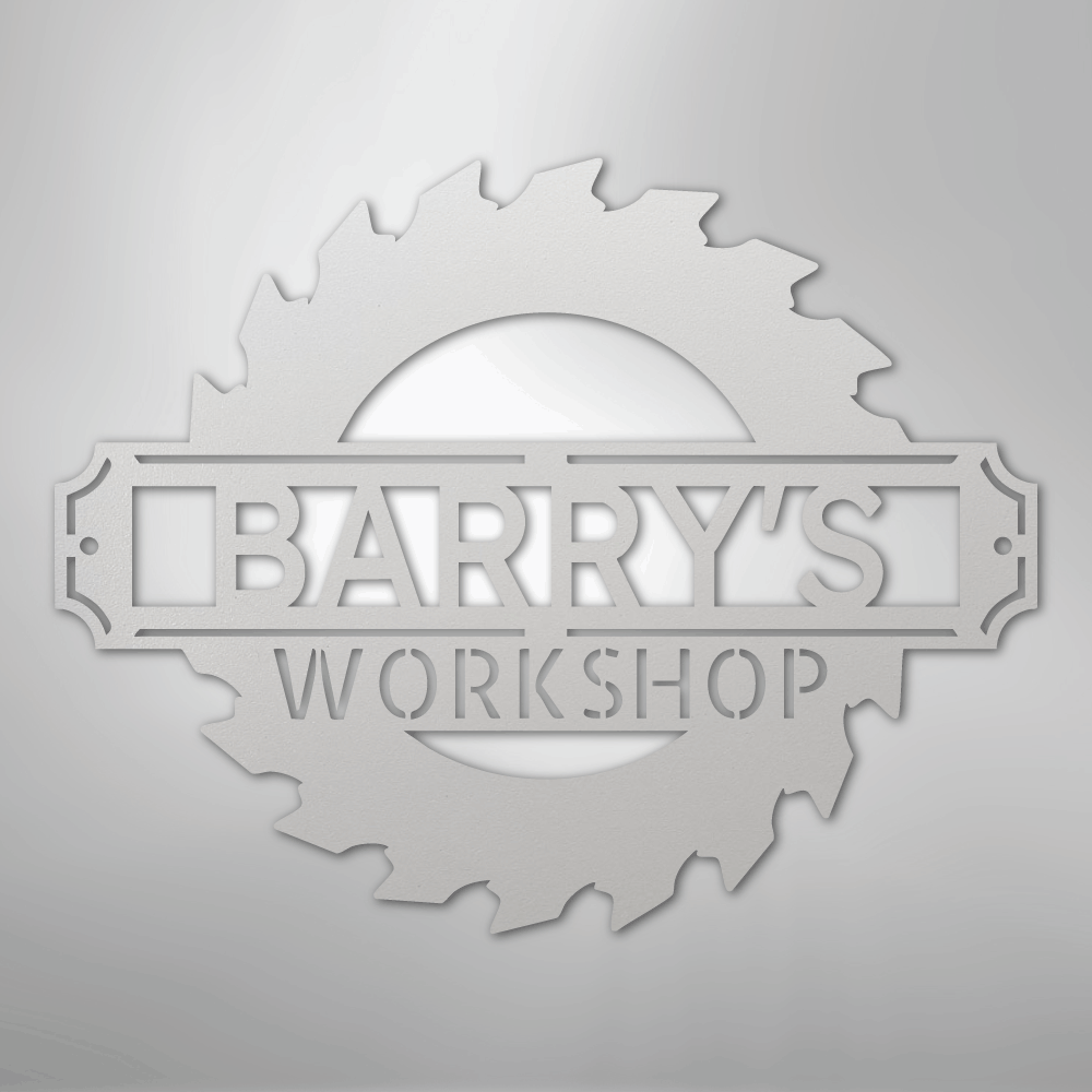 My Easy Monogram Steel Sign White / 12" Sawmill Monogram - Steel Sign