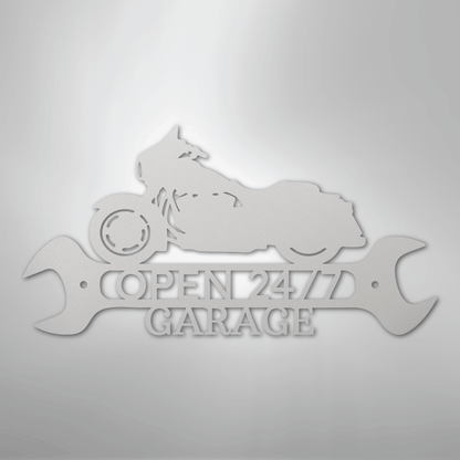 My Easy Monogram Steel Sign White / 12" Street Glide Shop Monogram - Steel Sign