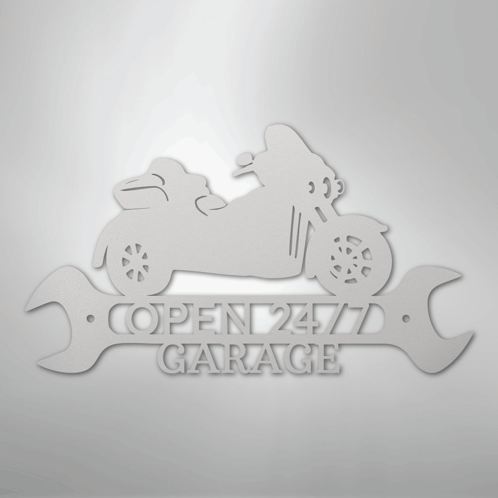 My Easy Monogram Steel Sign White / 12" Trike Shop Monogram - Steel Sign