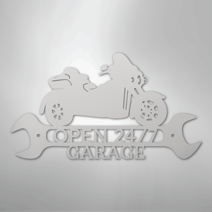 My Easy Monogram Steel Sign White / 12" Trike Shop Monogram - Steel Sign