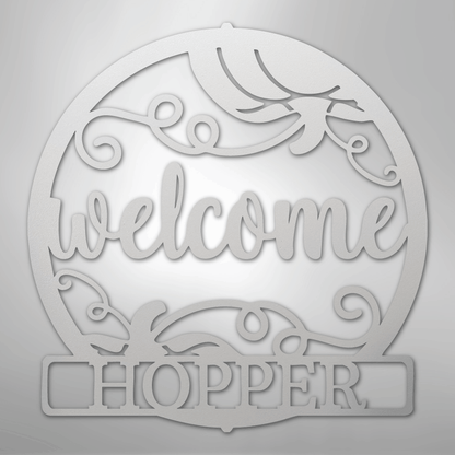 My Easy Monogram Steel Sign White / 12" Welcome Fall Monogram - Steel Sign
