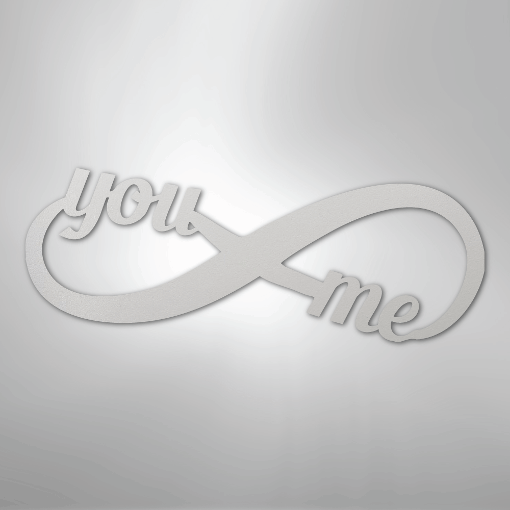 My Easy Monogram Steel Sign White / 12" You and Me Infinity - Steel Sign