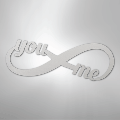 My Easy Monogram Steel Sign White / 12" You and Me Infinity - Steel Sign