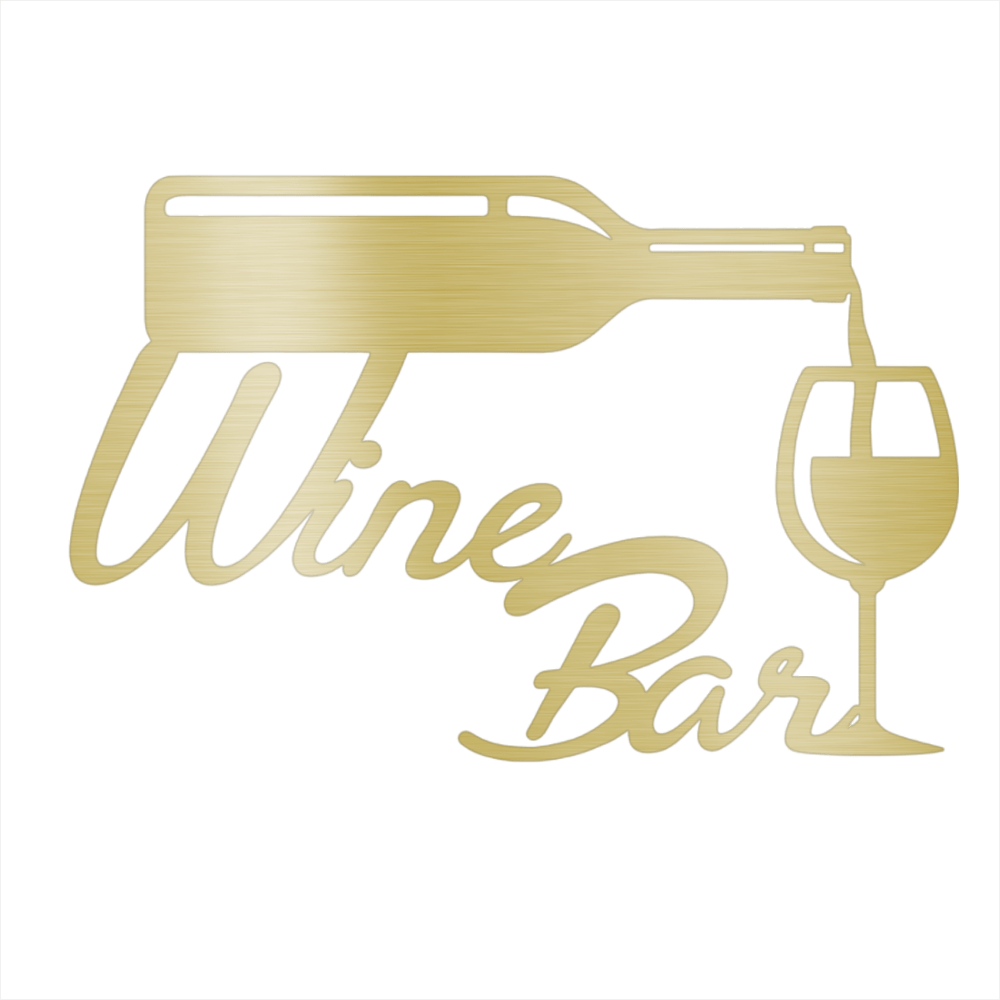 My Easy Monogram Steel Sign Wine Bar - Steel Sign