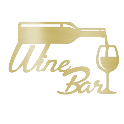 My Easy Monogram Steel Sign Wine Bar - Steel Sign