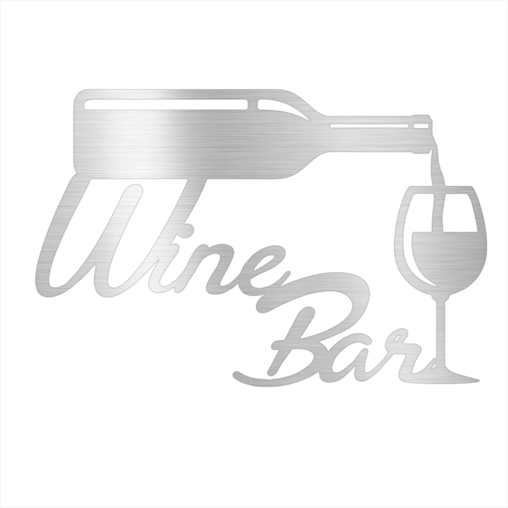 My Easy Monogram Steel Sign Wine Bar - Steel Sign