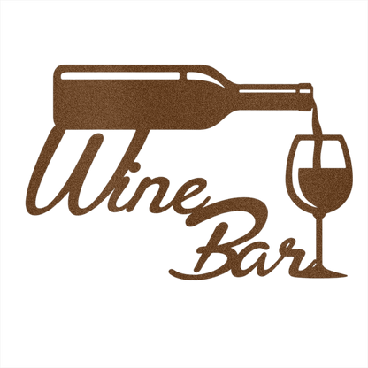 My Easy Monogram Steel Sign Wine Bar - Steel Sign