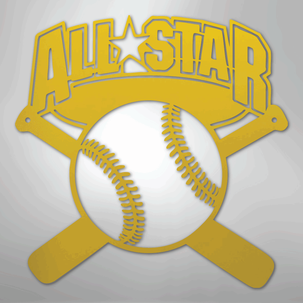 My Easy Monogram Steel Sign Yellow / 24" All-Star - Metal Sign