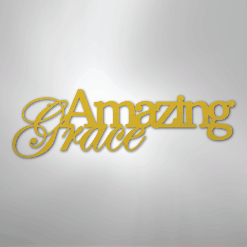 My Easy Monogram Steel Sign Yellow / 24" Amazing Grace - Steel Sign