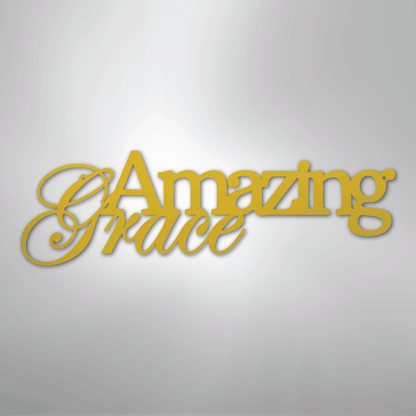 My Easy Monogram Steel Sign Yellow / 24" Amazing Grace - Steel Sign