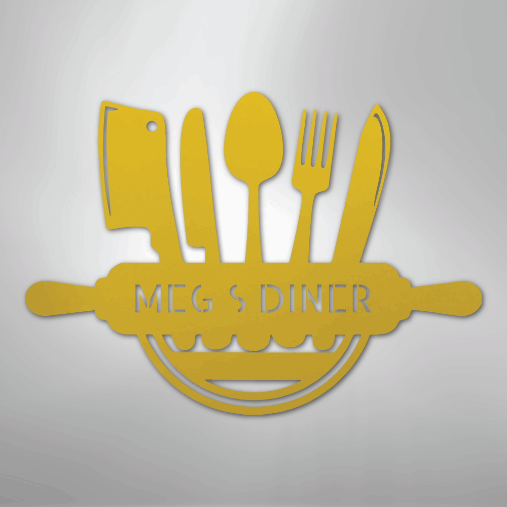 My Easy Monogram Steel Sign Yellow / 24" Art in the Kitchen Monogram - Steel Sign