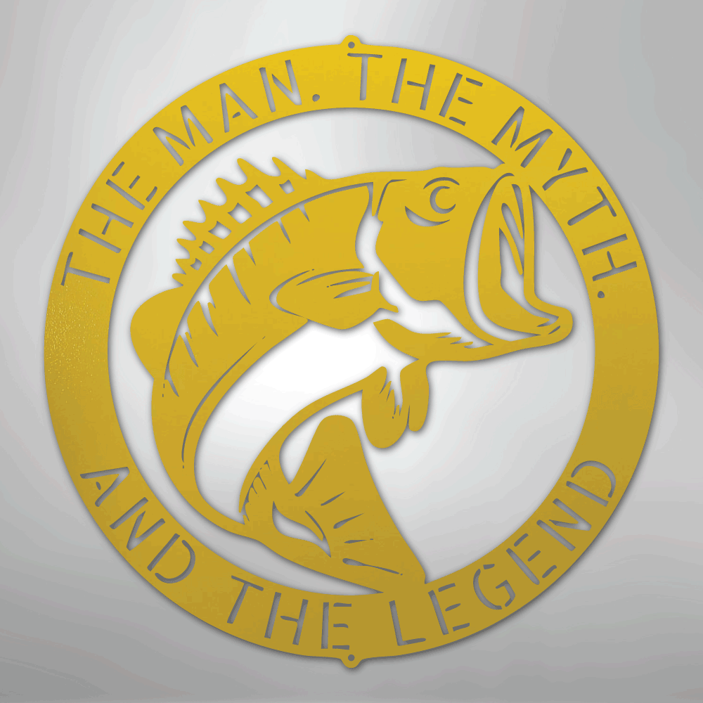 My Easy Monogram Steel Sign Yellow / 24" Bass Monogram - Steel Sign