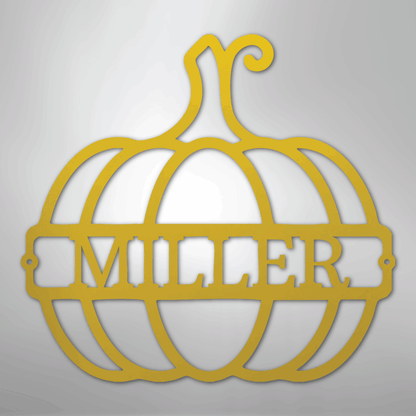 My Easy Monogram Steel Sign Yellow / 24" Big Pumpkin Monogram - Steel Sign