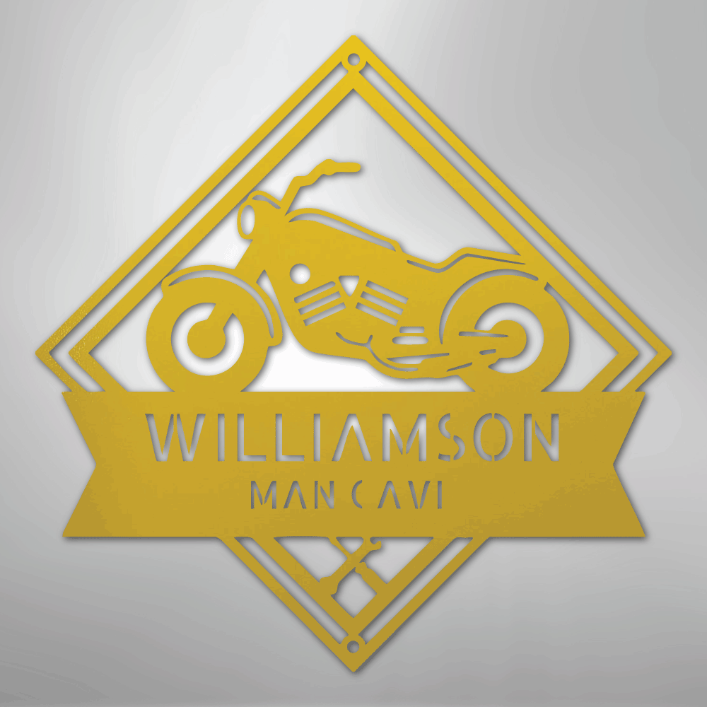 My Easy Monogram Steel Sign Yellow / 24" Born to Be Wild Monogram - Steel Sign