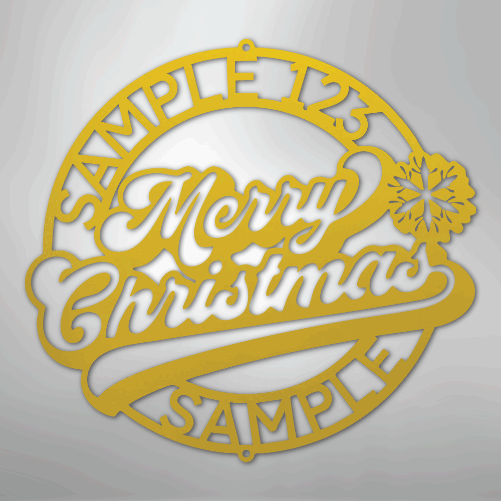 My Easy Monogram Steel Sign Yellow / 24" Christmas Ring Monogram - Steel Sign
