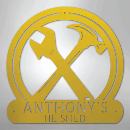 My Easy Monogram Steel Sign Yellow / 24" Crafty Monogram - Steel Sign