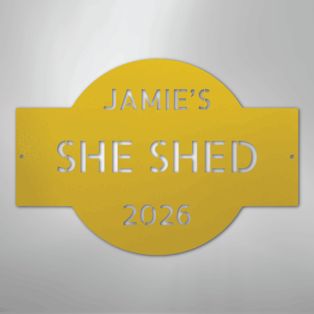My Easy Monogram Steel Sign Yellow / 24" Custom Plaque - Steel Sign