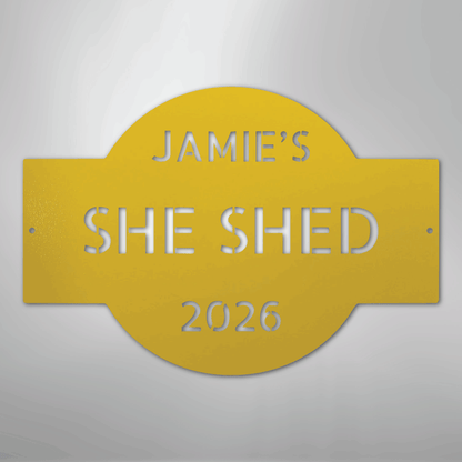 My Easy Monogram Steel Sign Yellow / 24" Custom Plaque - Steel Sign