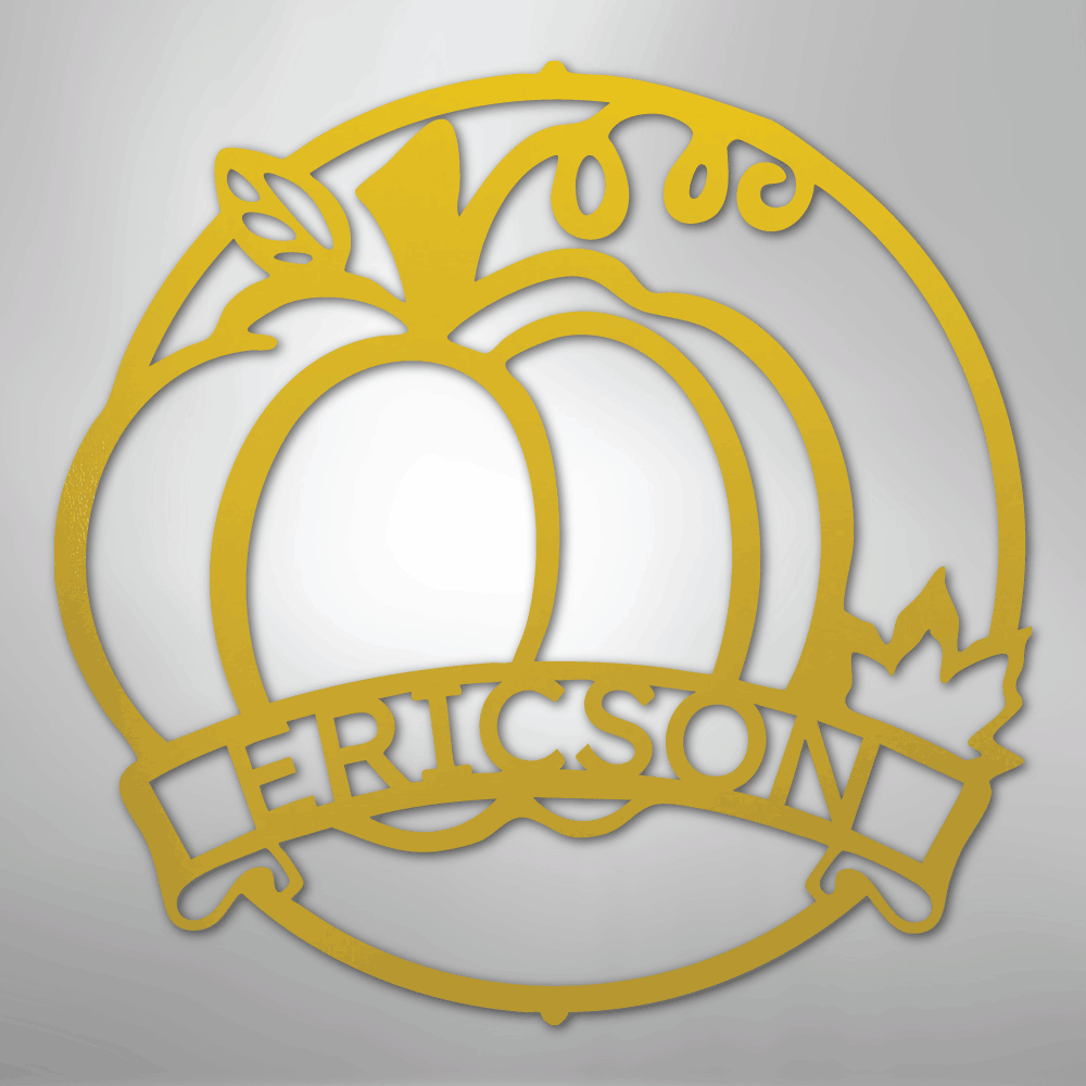 My Easy Monogram Steel Sign Yellow / 24" Fall Harvest Monogram - Steel Sign