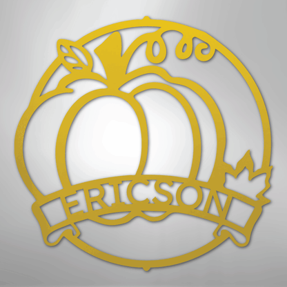 My Easy Monogram Steel Sign Yellow / 24" Fall Harvest Monogram - Steel Sign