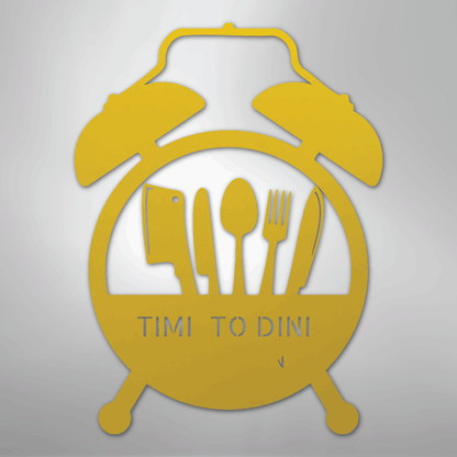 My Easy Monogram Steel Sign Yellow / 24" Food Time Monogram - Steel Sign