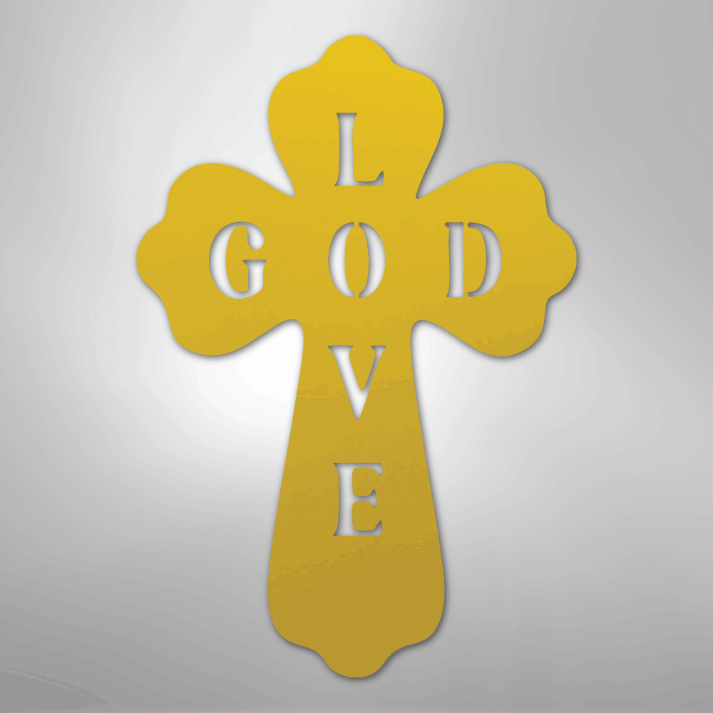 My Easy Monogram Steel Sign Yellow / 24" God Love - Steel Sign