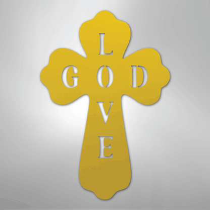 My Easy Monogram Steel Sign Yellow / 24" God Love - Steel Sign