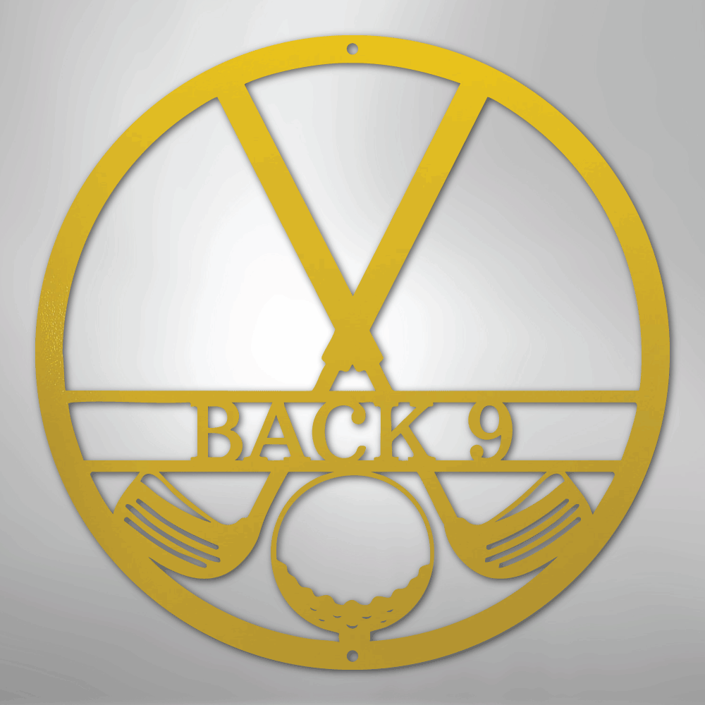My Easy Monogram Steel Sign Yellow / 24" Golf Club Monogram - Steel Sign