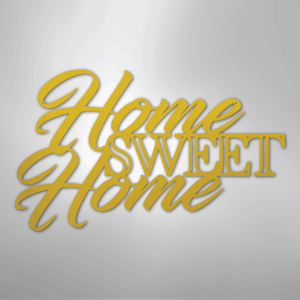 My Easy Monogram Steel Sign Yellow / 24" Home Sweet Home - Steel Sign