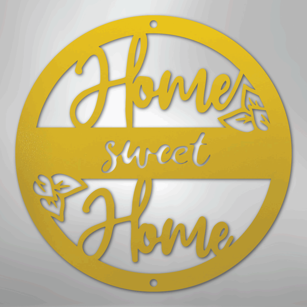 My Easy Monogram Steel Sign Yellow / 24" Home Sweet Home - Steel Sign