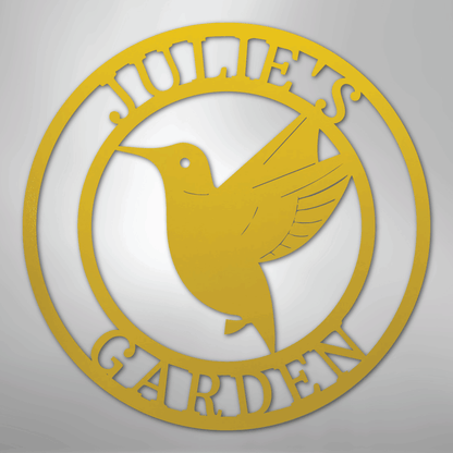 My Easy Monogram Steel Sign Yellow / 24" Humming Bird Monogram - Steel Sign