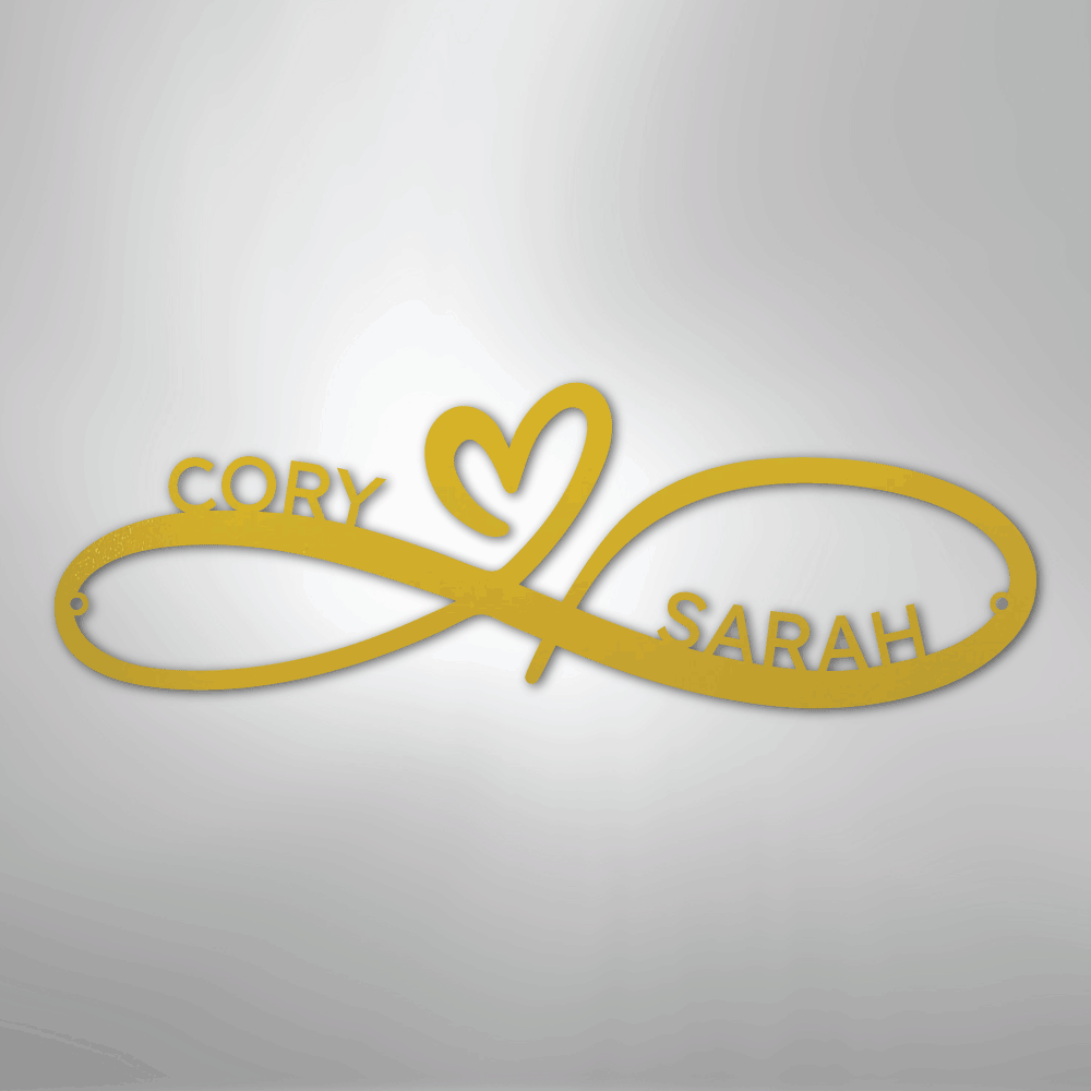 My Easy Monogram Steel Sign Yellow / 24" Infinity Couples Monogram - Steel Sign