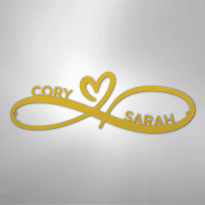 My Easy Monogram Steel Sign Yellow / 24" Infinity Couples Monogram - Steel Sign