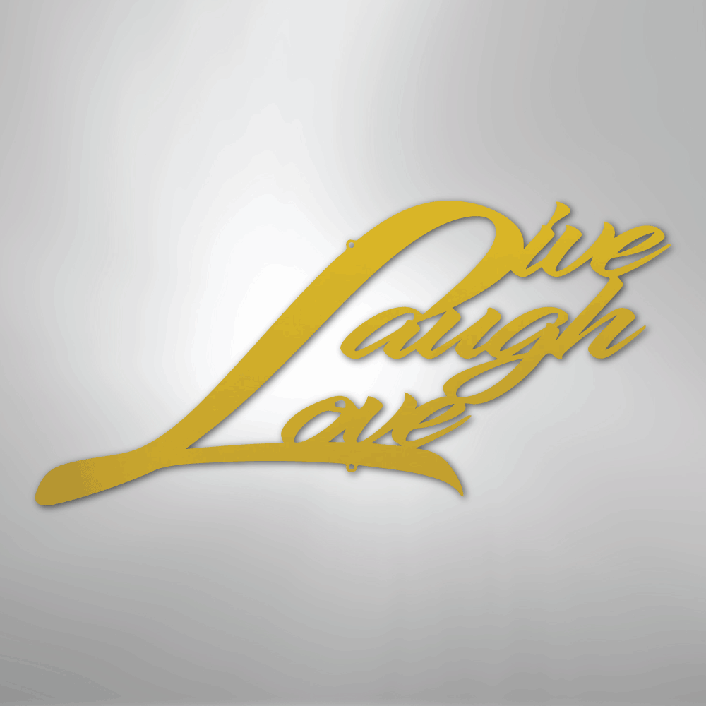 My Easy Monogram Steel Sign Yellow / 24" Live Laugh Love - Steel Sign