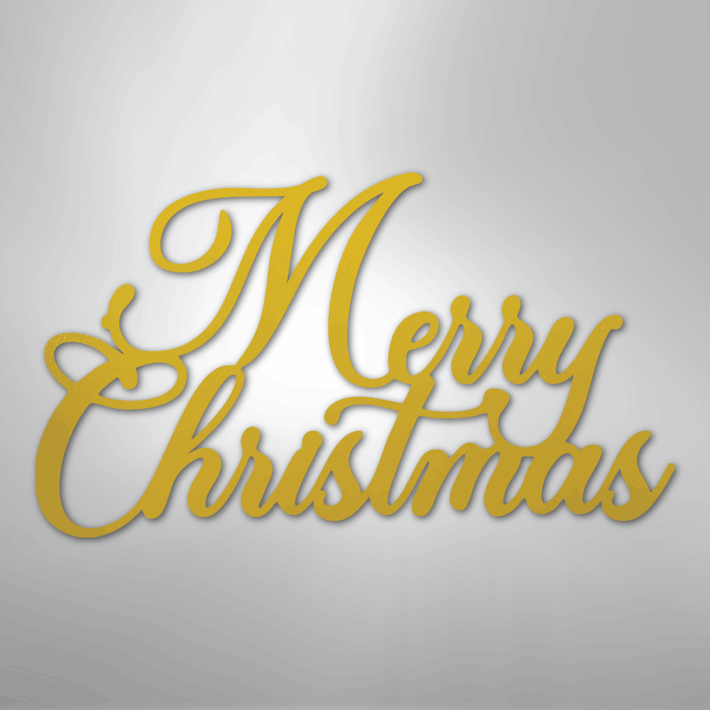 My Easy Monogram Steel Sign Yellow / 24" Merry Christmas Script - Steel Sign