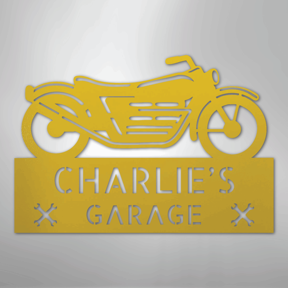 My Easy Monogram Steel Sign Yellow / 24" Motorcycle Adventure Monogram - Steel Sign