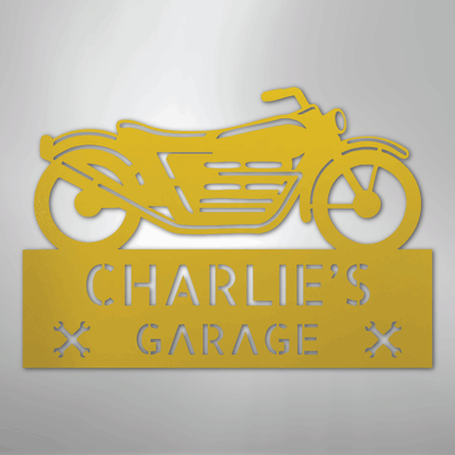 My Easy Monogram Steel Sign Yellow / 24" Motorcycle Adventure Monogram - Steel Sign