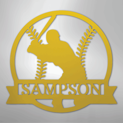 My Easy Monogram Steel Sign Yellow / 24" On Deck Monogram - Metal Sign