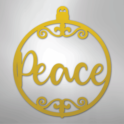 My Easy Monogram Steel Sign Yellow / 24" Peace Ornament - Steel Sign