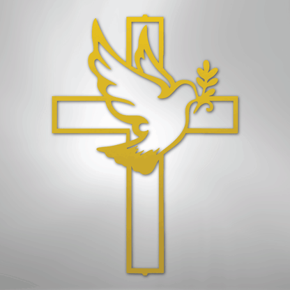 My Easy Monogram Steel Sign Yellow / 24" Peaceful Dove - Steel Sign