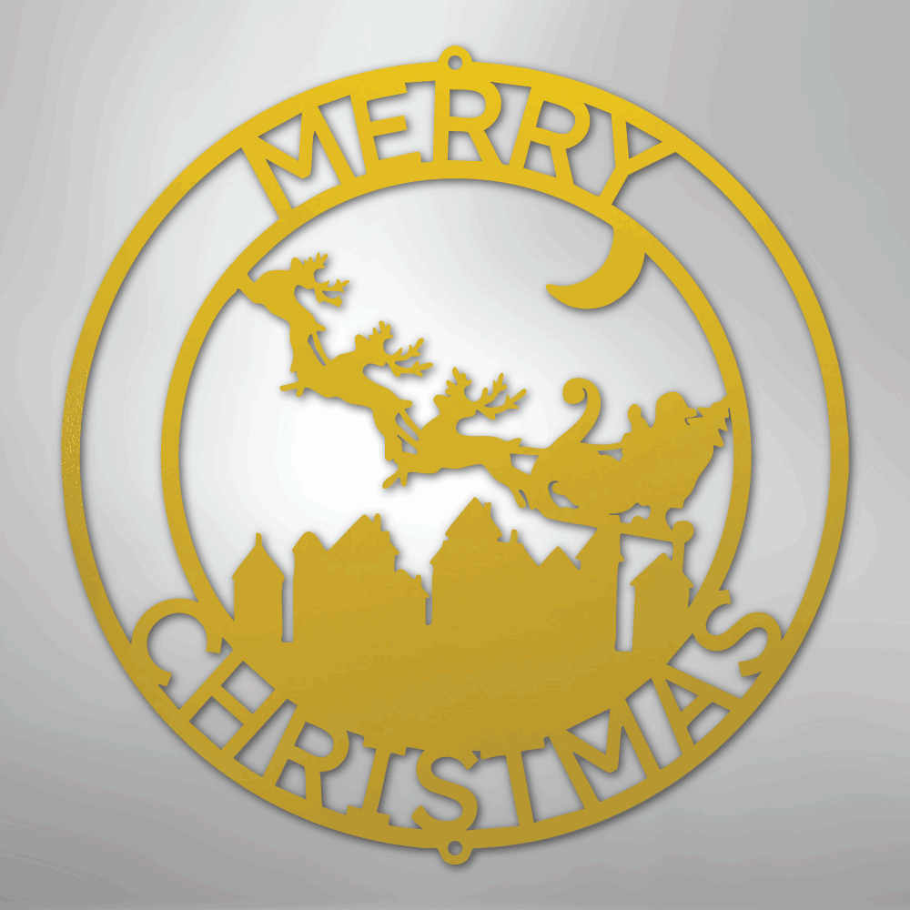 My Easy Monogram Steel Sign Yellow / 24" Santas  Delivery Monogram- Steel Sign
