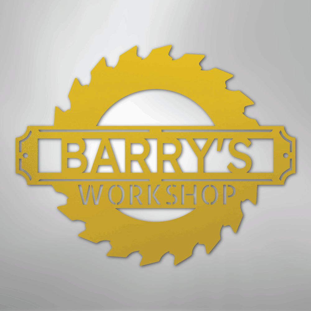 My Easy Monogram Steel Sign Yellow / 24" Sawmill Monogram - Steel Sign