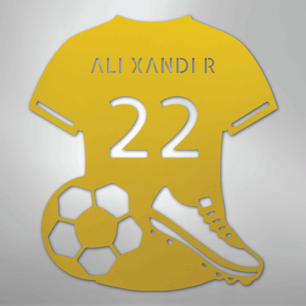 My Easy Monogram Steel Sign Yellow / 24" Soccer Jersey Monogram - Steel Sign