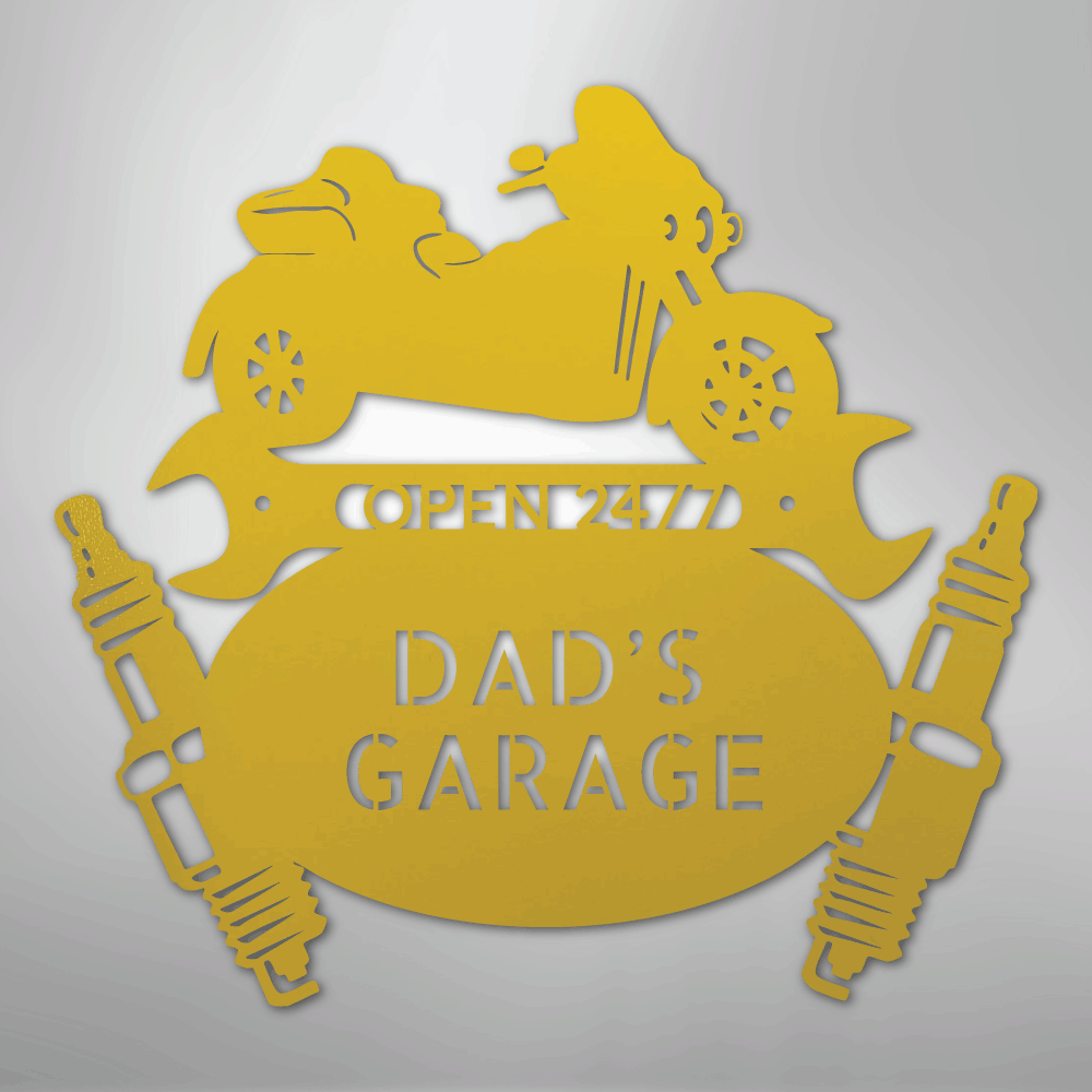 My Easy Monogram Steel Sign Yellow / 24" Trike Mechanic Monogram - Steel Sign