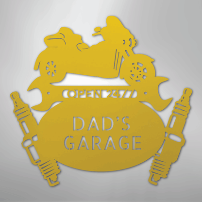My Easy Monogram Steel Sign Yellow / 24" Trike Mechanic Monogram - Steel Sign