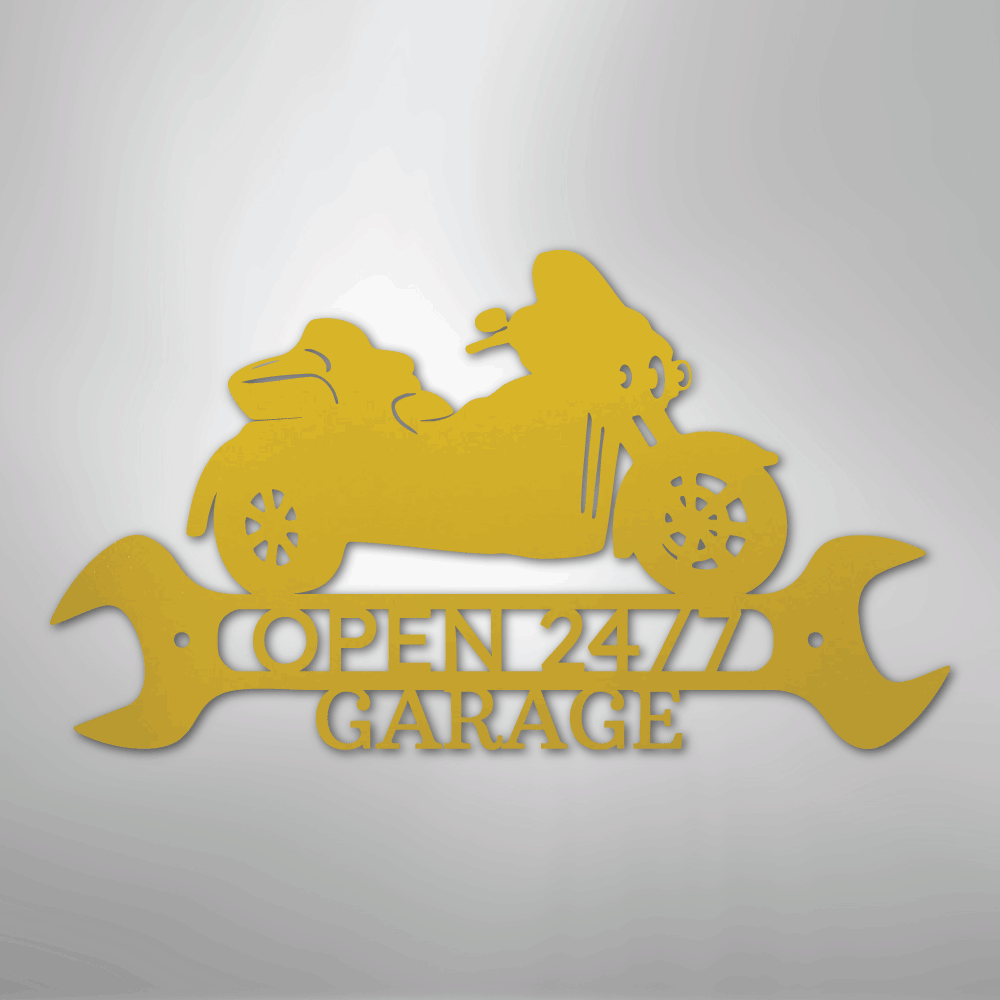 My Easy Monogram Steel Sign Yellow / 24" Trike Shop Monogram - Steel Sign