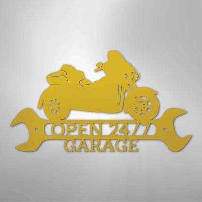 My Easy Monogram Steel Sign Yellow / 24" Trike Shop Monogram - Steel Sign