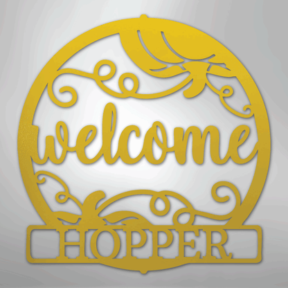My Easy Monogram Steel Sign Yellow / 24" Welcome Fall Monogram - Steel Sign