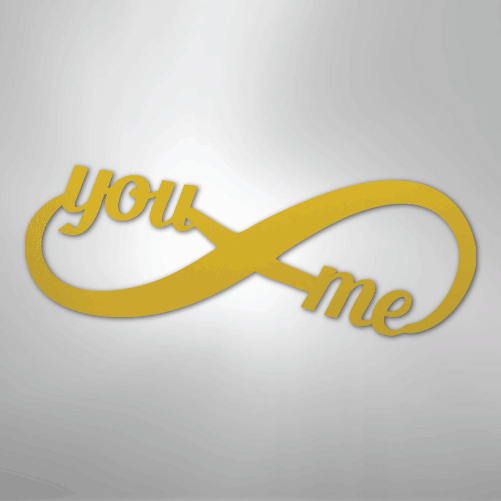My Easy Monogram Steel Sign Yellow / 24" You and Me Infinity - Steel Sign
